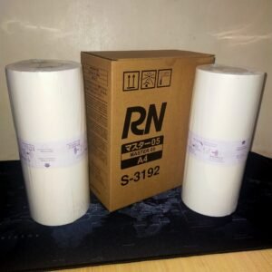 Box of Two (2) Rolls (for RZ-220/EZ-220 Master RESPOOLING) GR/RA/RC A4 80M (200 cuts NO-CHIP) Master for use in Risograph RA/GR/RC (meant for re-spooling to RZ/EZ/RV core) Series Duplicators - Riso Ink Master