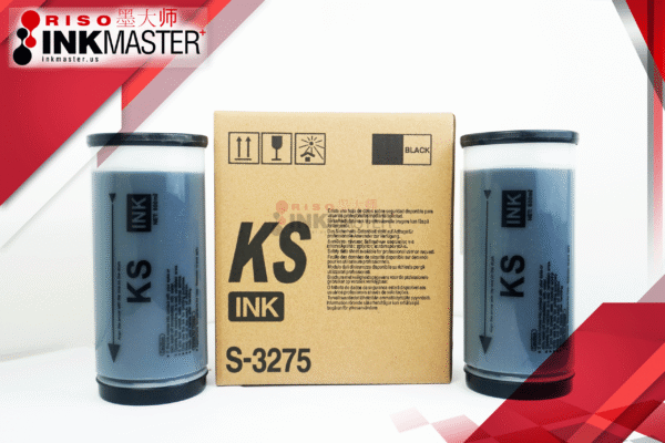 Two (2) pcs KS Compatible 800mL Black Ink Tubes for RISOs KS series Machines