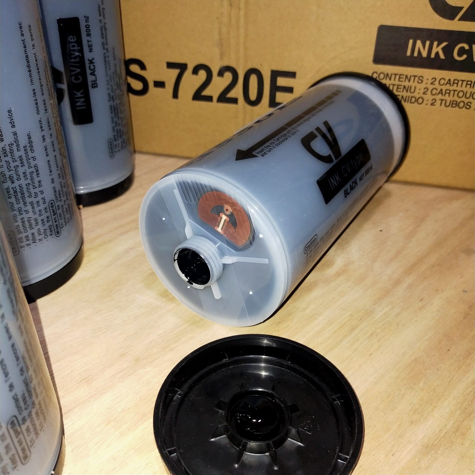 CV ink, Ten (10) Tubes, JAPAN/STD Compatible 800mL Black for CV1200 CV1860 CV3030 CV3130 CV3230 and other CZ/CV/KZ Series RISOs Machines - Image 2