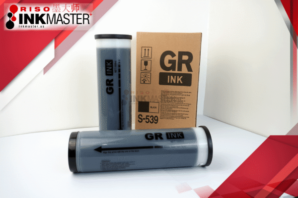 2pcs GR Ink Black 1000mL for GR/RA/RC Risograph Machines by RISOs Ink Master