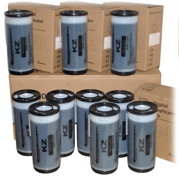 10pcs KZ Ink 800mL Black, Compatible with KZ Series (KZ30 etc.) RISOs