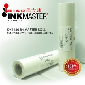 Master DX2430, Two(2) Rolls compatible with Gestetner Ricoh Digital Duplicator RISOs - DX 2430, CPMT 21, DX-2430, CPMT-21